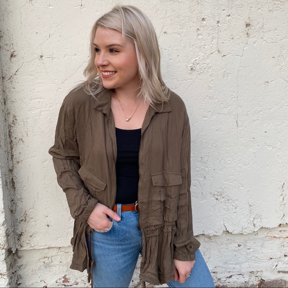 KORI America Army Green Jacket Trendy - Picture 2 of 7